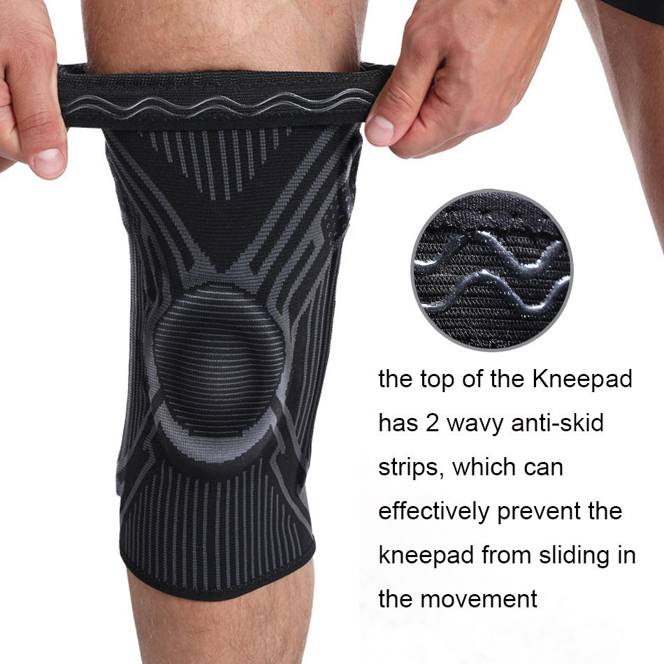 Versatile Essential Worthdefence 1/2PCS Silicon Padded Basketball Knee Pads Patella Brace Kneepad Joint Support Fitne... - Image 3
