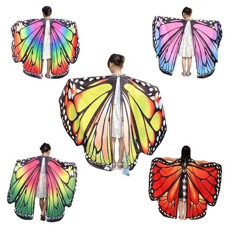 Premium Must Butterfly Wings Child Costumes Fairy Wing Cape Shawl Halloween Cosplay - Image 5