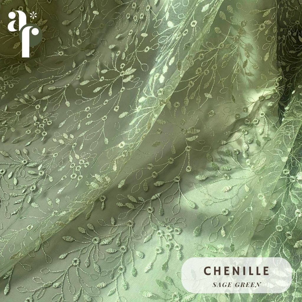 Multi Have 1⁄2 meter Premium Brocade Fabric/French Tile Material Kebaya Chenille Motif Durable - Image 3