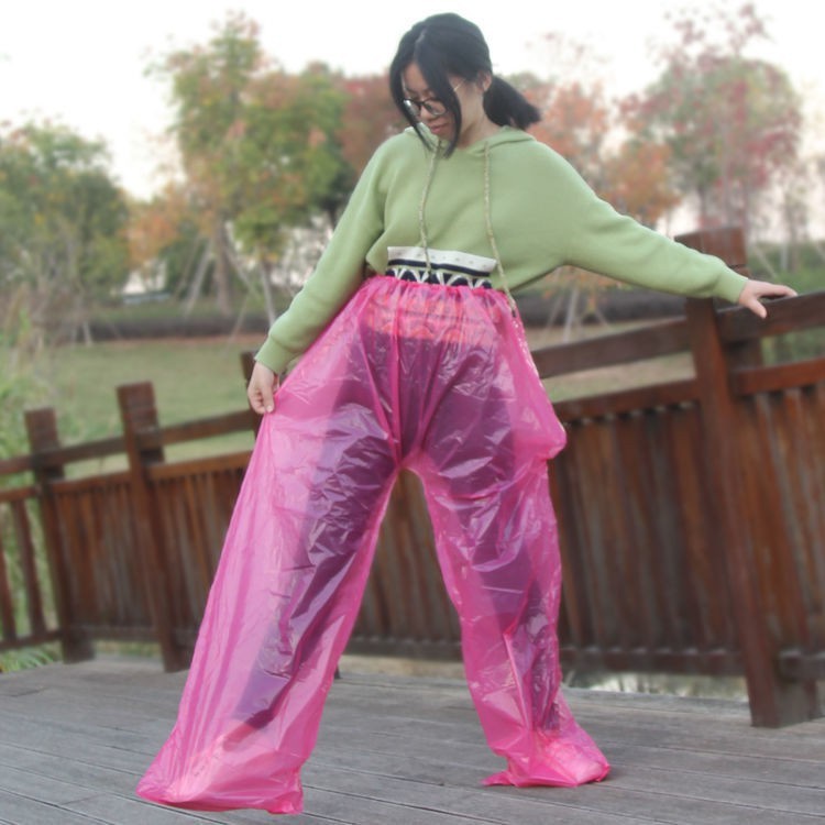 Versatile Essential Seluar hujan sekali pakai yang dilekatkan dengan kaki dilapisi jaket luaran Reliable Have - Image 2