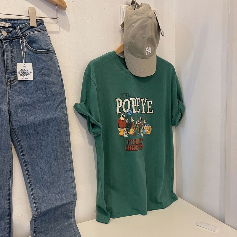 Multi Have Korean House Ready Stock MY 100% Cotton New T-Shirt Fashion Spot Ladies Summer Short Sleeve Clothes Ba Pur... - Image 3