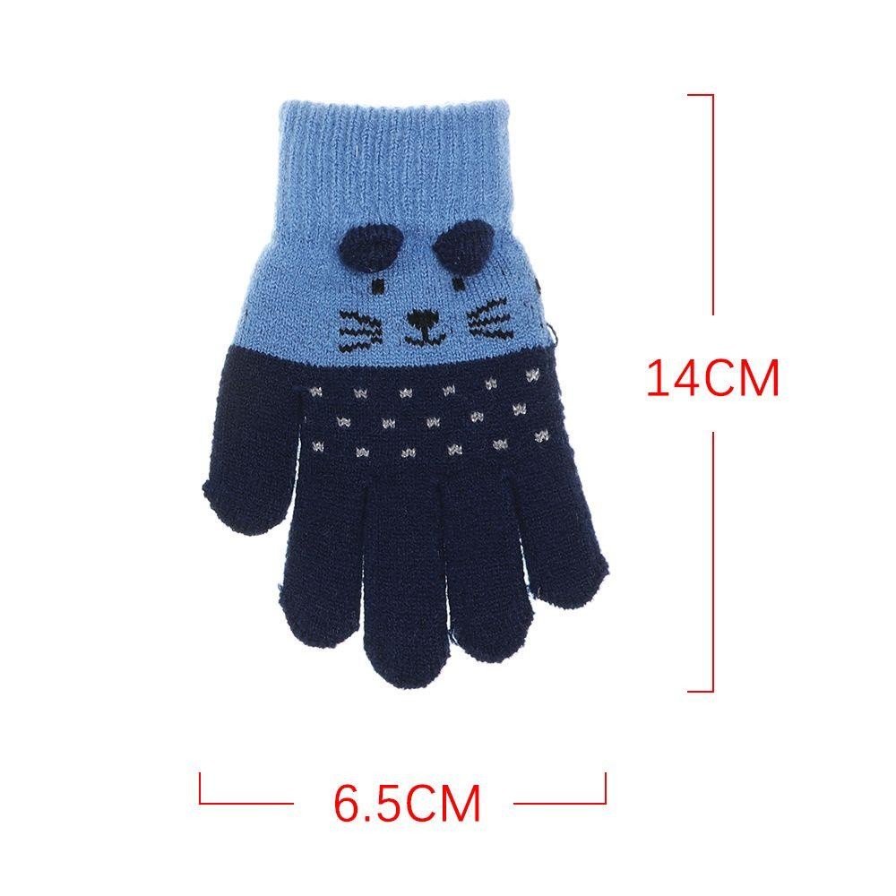Quality Reliable NEXTSHOP New Hot Knitting Mittens 0-3 Years Old Cartoon Cat Kids Gloves Winter Boys Girls Keep Finge... - Image 2