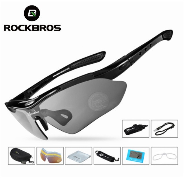 【MY Delivery】ROCKBROS Bicycle Glasses 5 In 1Eyewear Sunglasses