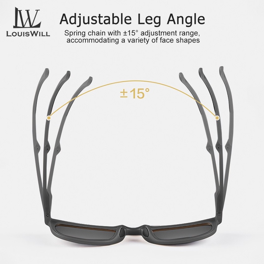 Versatile Durable LouisWill Men Women Sunglasses Foldable Lenses Driving Sport Outdoor Riding Cycli - Image 3