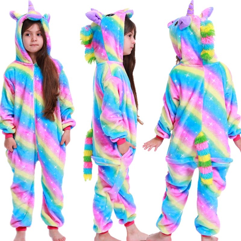 Essential Multi Children Warm One-Piece Pajamas Kids Girls Boys Cute Unicorn Cartoon Animals Sleepwear Clothes Versat... - Image 2