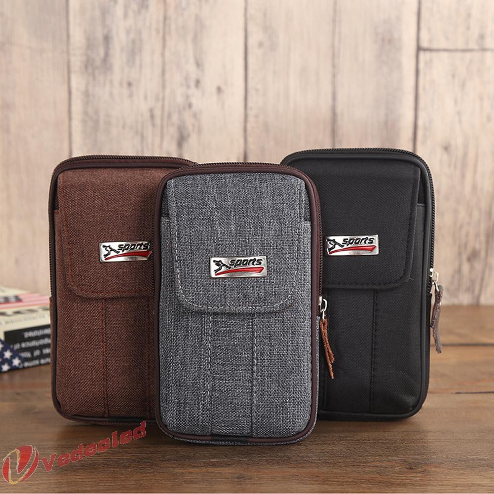 Chic Outdoor Vedecled 1.26 Casual Men Fanny Waist Bag Canvas Small Mobile Phone Purse Pocket Belt Bum Pouch - Image 3