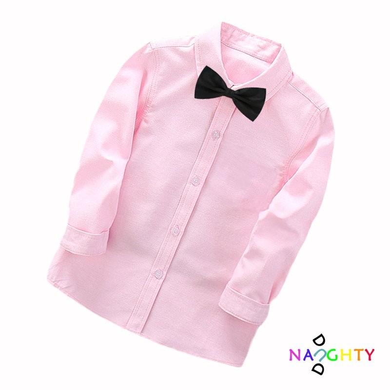 Have Purpose 2-11 Years Budak Lelaki Warna Baju Bertali Leher Lengan Panjang Boys Colorful Long-sleeved Bow Tie Shirt - Image 5