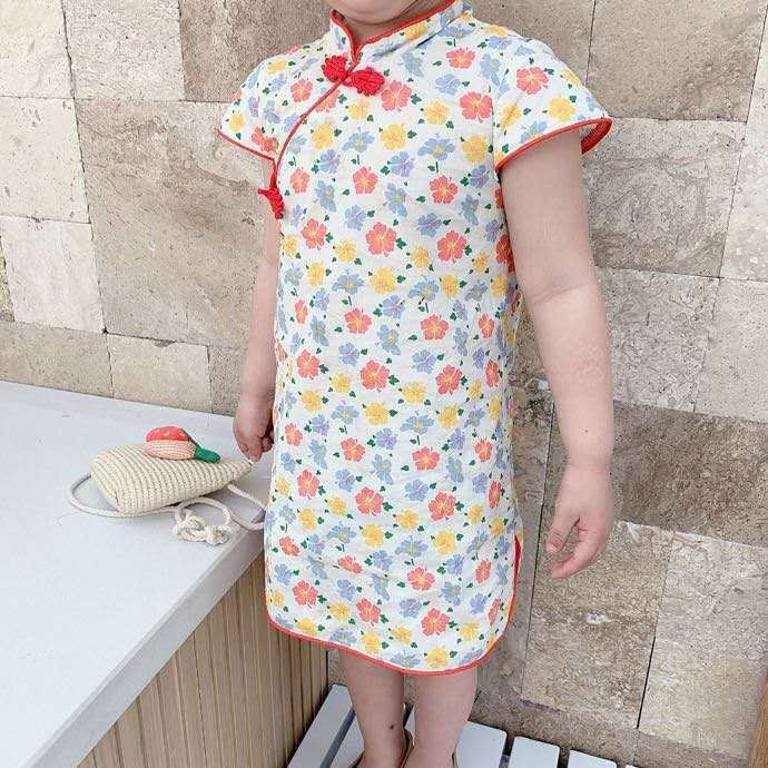 Durable Multi CNY Baby Girls Cheongsam Dress Retro Multicolor Chinese New Year Princess Spring Festival Dresses Quali... - Image 2