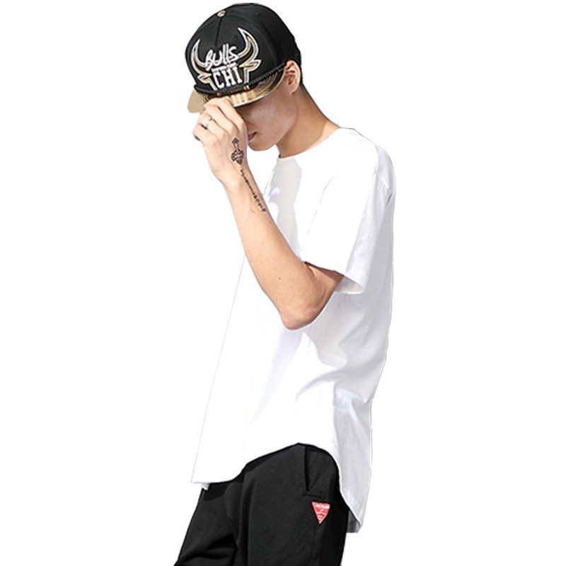 Premium Reliable Elevate Your Street Style: Extended Long Line Cotton Hip Hop T-Shirts Just Like Justin Bieber's Choi... - Image 2