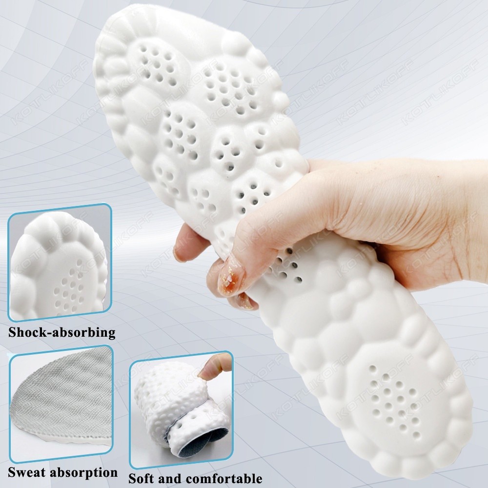 Comfort Fitness Latex Memory Foam Insoles Soft Elastic Foot Support Shoe Pads Breathable Orthopedic Sport Insole Feet... - Image 2
