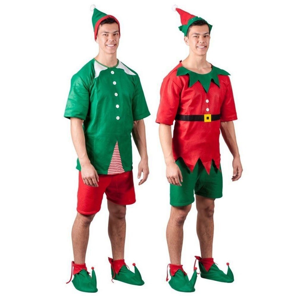 Essential Have Ready StockChristmas Elf Costume Kid Parent-child Santa Cosplay New Year Party Boy Family Matching Out... - Image 3