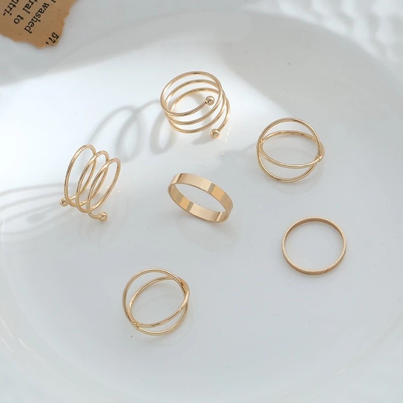 Durable Must 6Pcs/Set Fashion Simple Metal Punk Finger Knuckle Rings Women Men / Ladies Minimalist Geometric Alloy Se... - Image 5