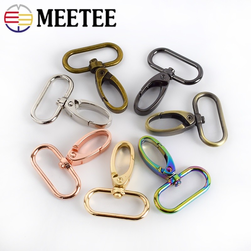 Portable Travel 2Pcs Metal Lobster Swivel Hook Clasp Keychain Cangkuk Beg Tali Bag Strap Connect Buckle Chic Trendy - Image 2