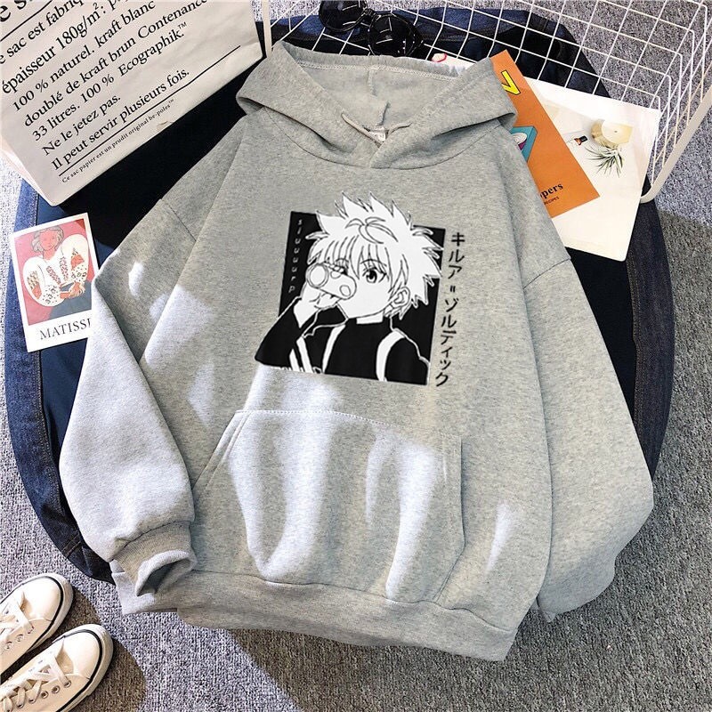Reliable Premium Kawaii Hunter X Men Pullover Unisex Hoodies Sweatshirt Killua Zoldyck Anime Manga Streetwear Perempu... - Image 2