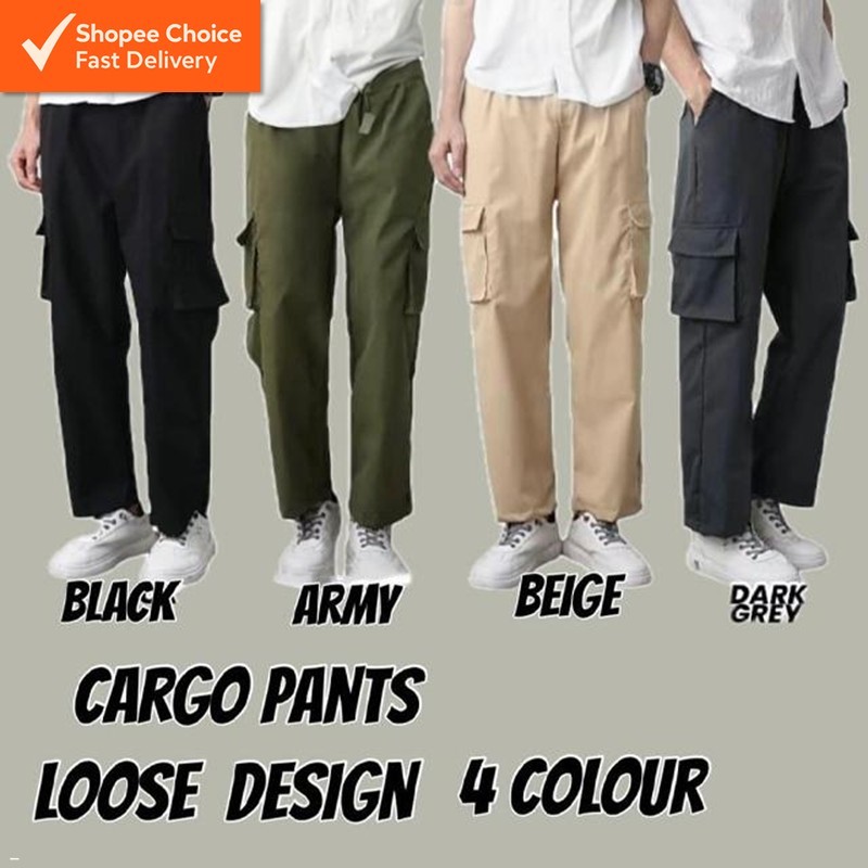 Unisex Cargo Pants for Men and Women - Stylish Long Trousers, Casual Wear, Multi-Pocket Design