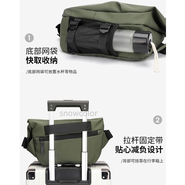 Daily Portable Sling Bag Men Waterproof 单肩包男 Crossbody Waist Chest Pouch Messenger Shoulder Beg Silang Lelaki... - Image 5