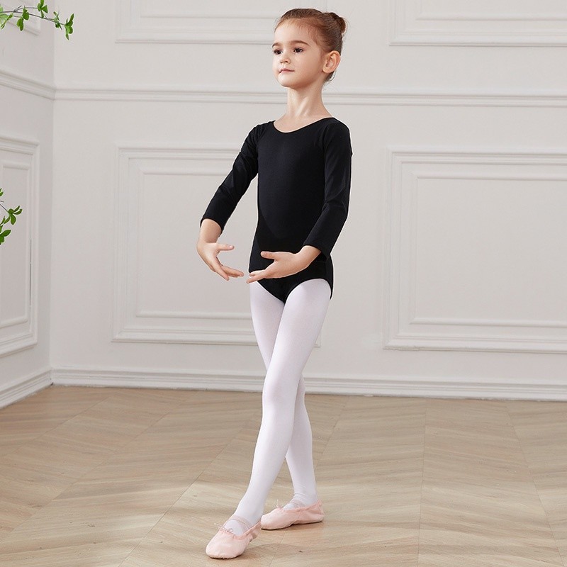 Purpose Versatile Kids Dance Costume Girls Long Sleeves Ballet Bodysuits Gymnastics Training Clothes - Image 2