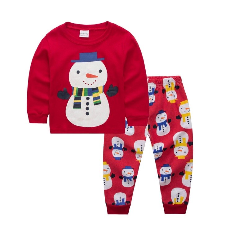 New Christmas Kids Boys and Girls Fall and Winter  Lycra Pajamas and Homewear Suits - Local