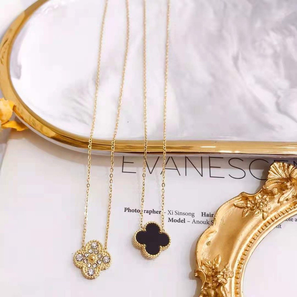 Reliable Purpose Four Leaf Clover Necklace Women Fashion Temperament Luxurious Stainless Steel Gold Accessories Female - Image 5
