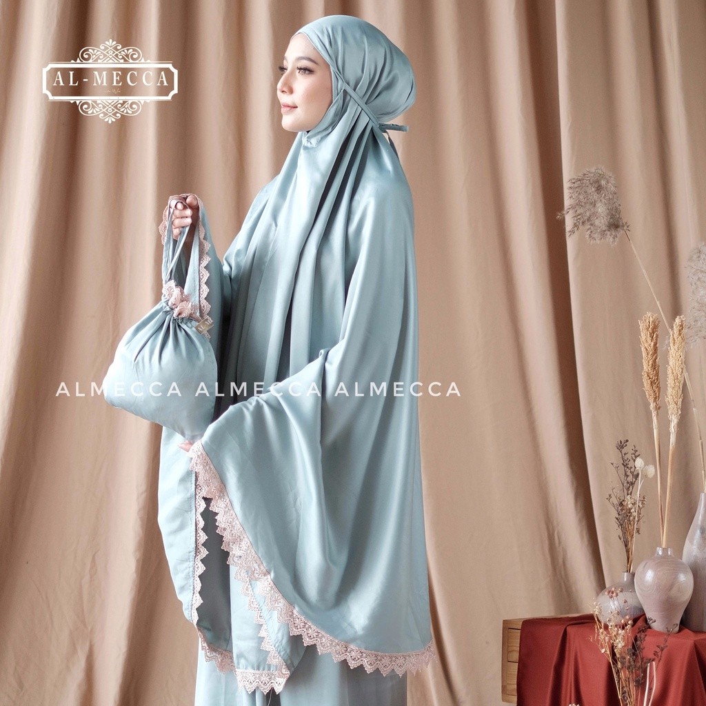Quality Essential Almecca Mukena Adult Daily Shanum Lace Luxury Jumbo Beautiful Traveling Have Multi - Image 2