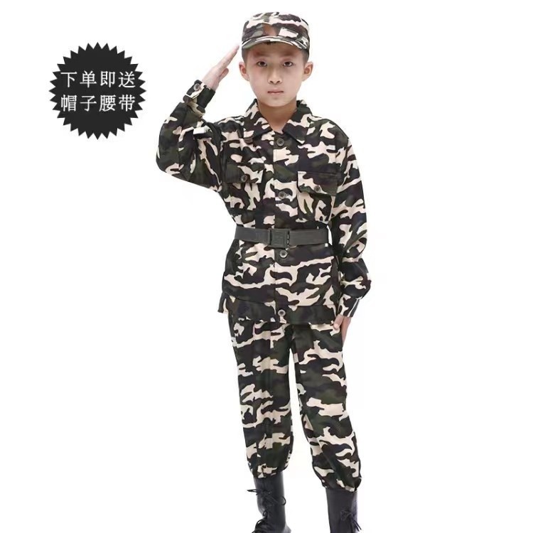 Purpose Reliable Ready Stock Children's Camouflage Suit / Middle School Students Primary Outdoor Summer Camp Physical... - Image 2