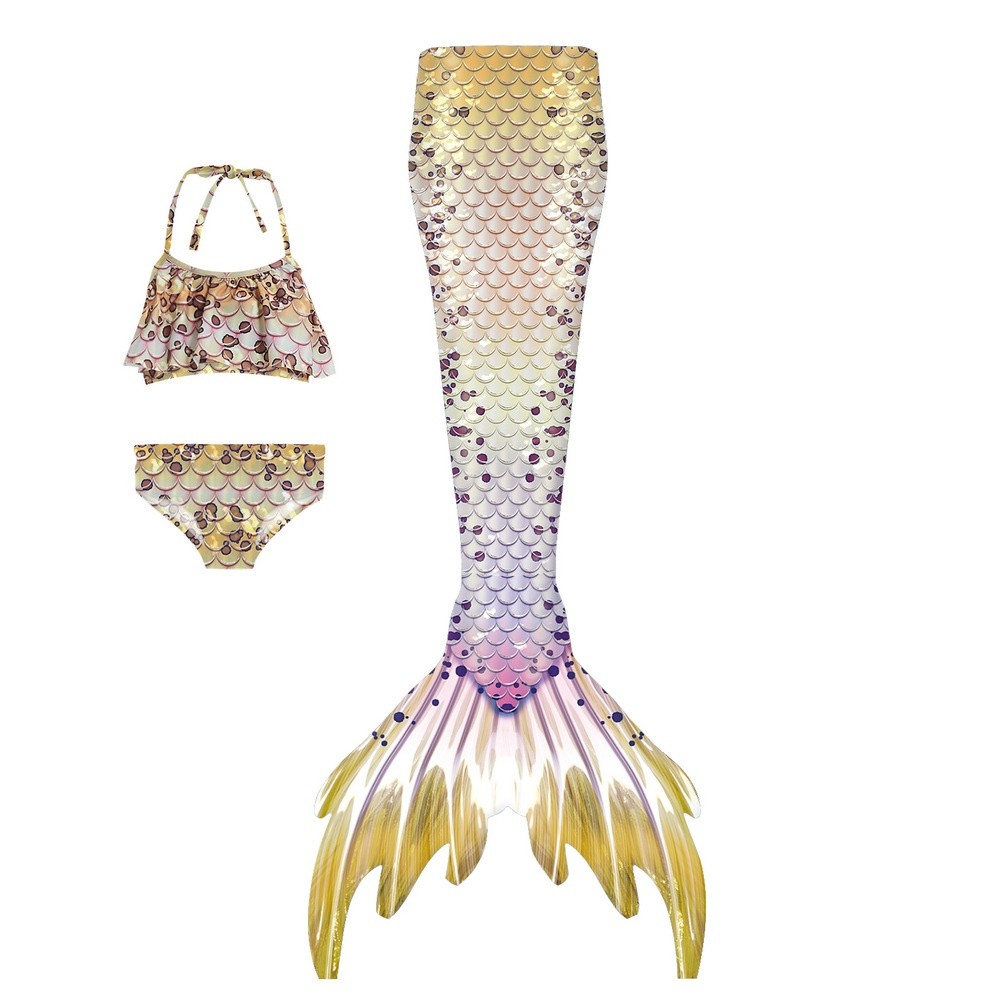 Reliable Multi 2023 Girls Mermaid Tail Swimsuit Children Little Costume Cosplay Beach Clothes Bathing Suit - Image 3