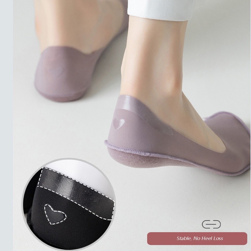 Premium Reliable NEW Breathable Ice Silk Socks invisible Cotton Women Non-slip Seamless Boat 防滑纯棉夏季冰丝... - Image 3