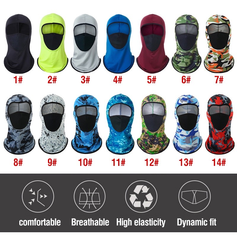 Multi Durable 14 Colors Outdoor Fishing Windproof Cycling Masked Helmet Liner Cap Protection Headgear Full Mask Face ... - Image 3