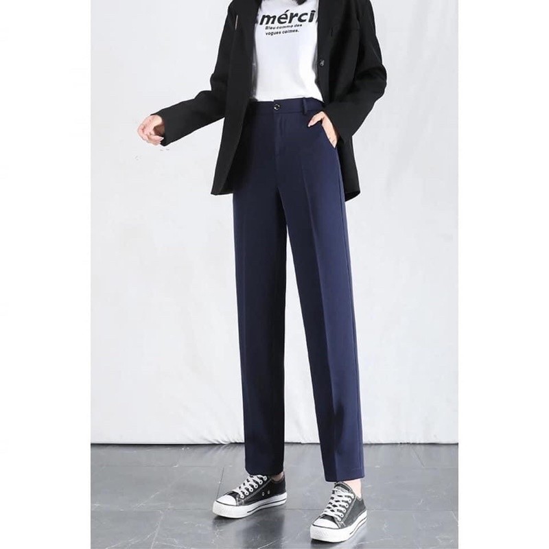 Accessory Casual Women's Trousers _ Office bagyy High Waistband Pants m689 - Image 3