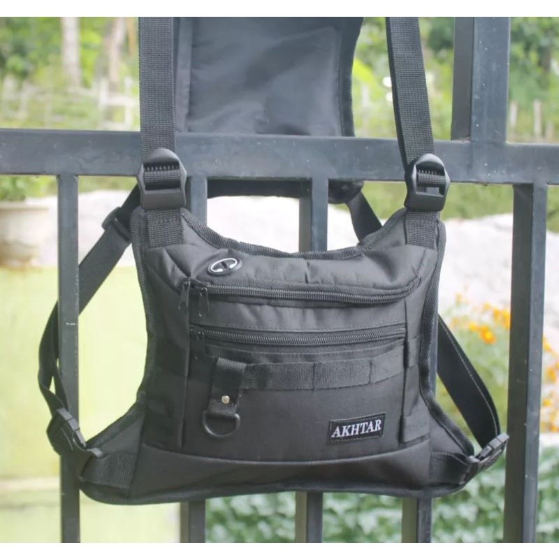 Style Outdoor Motorcycle Vest touring Chest Bag Accessory - Image 3