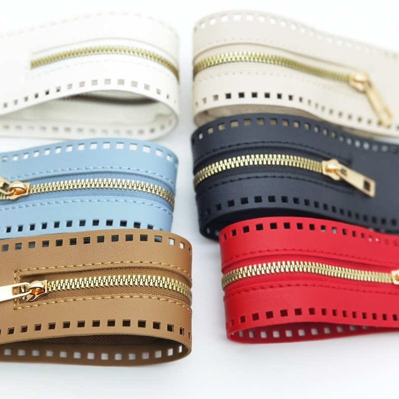 Portable Fashion HEHESHOP Bag Zipper Solid Color Accessories Leather Rope Hole Outdoor - Image 4