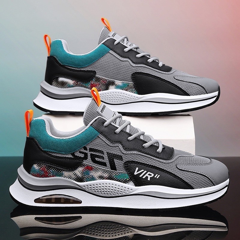 Gym Walking "FREE BOX"LV0228 Sepatu Sneakers Sport Pria Motif VIR Athletic - Image 2