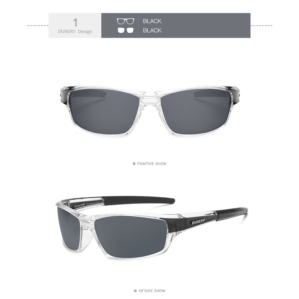 Must Reliable DUBERY Polarized Sunglasses Men Design Rectangle Mirror Sport Luxury Vinta Premium Purpose - Image 3