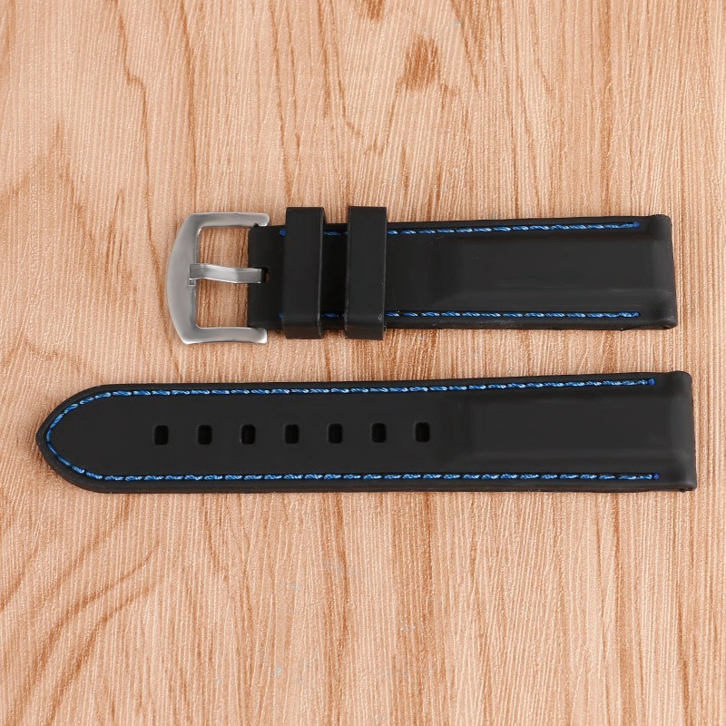 Fashion Trendy 20mm/22mm/24mm/26mm Silicone Rubber Pin Buckle Watch Band Strap Replacement Outdoor Portable - Image 5