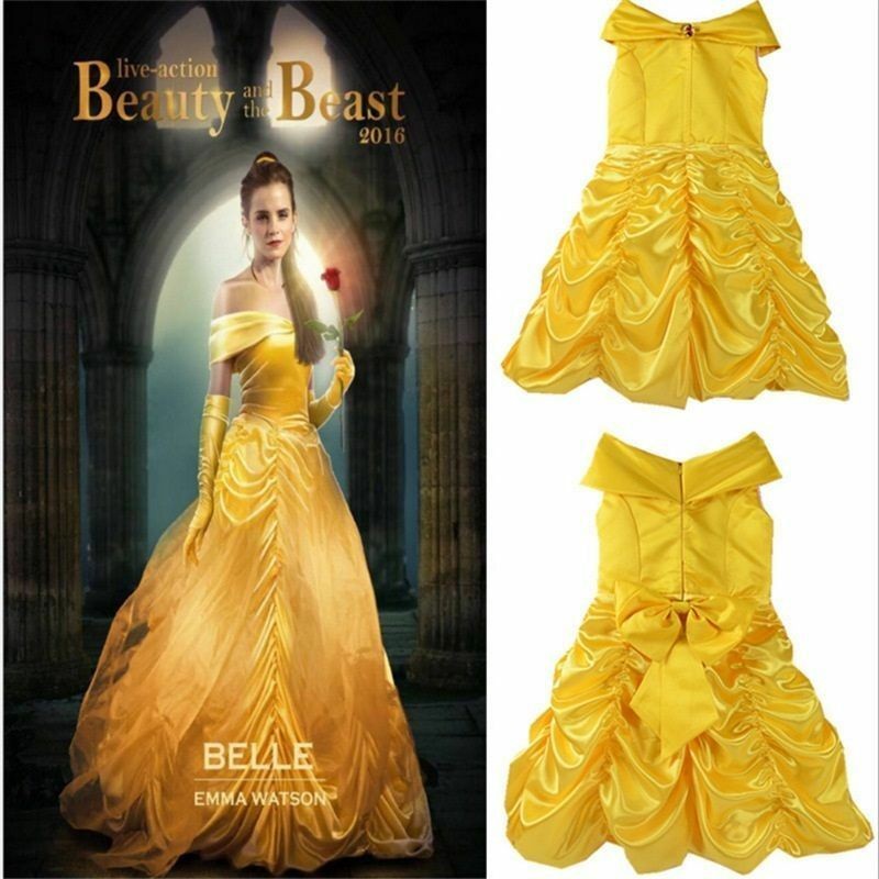 Essential Premium Belle Girls Fancy Dress Up Beauty Beast Kids Child Halloween Costume - Image 4