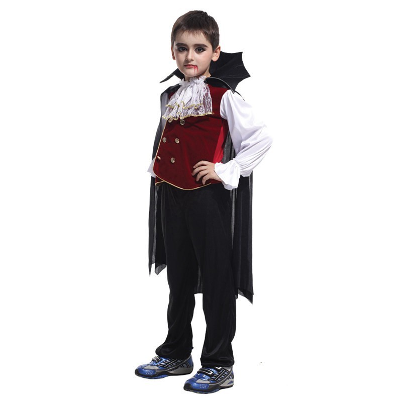 Quality Must Kids Count Dracula Gothic Vampire Costume Children Carnival Party Halloween Fantasia Prince Cosplay Devi... - Image 2