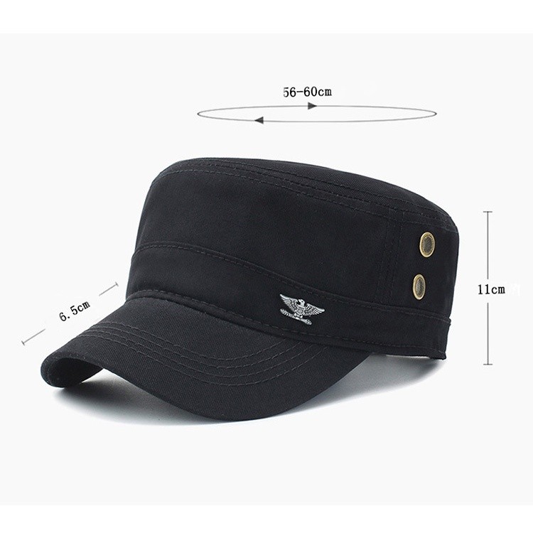 Essential Have Classic Vintage Flat Top Mens Cotton Baseball Cap Adjustable Military Caps Tactical Hat Men's Army Spo... - Image 3