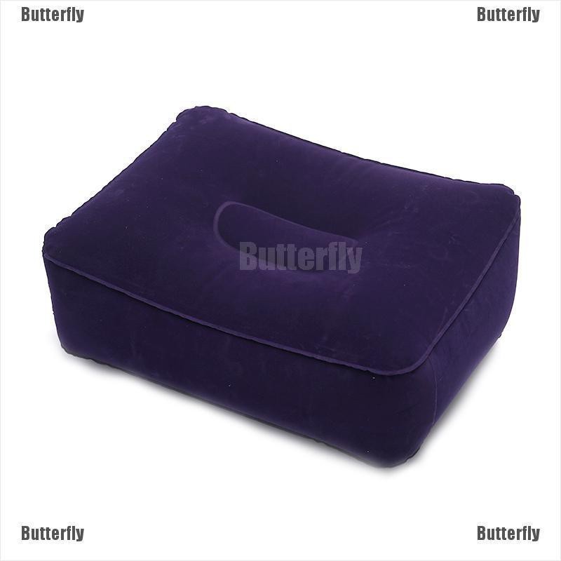 Premium Essential Butterfly Soft Footrest Pillow Pvc Inflatable Foot Rest Cushion Air Travel Office Versatile Durable - Image 3