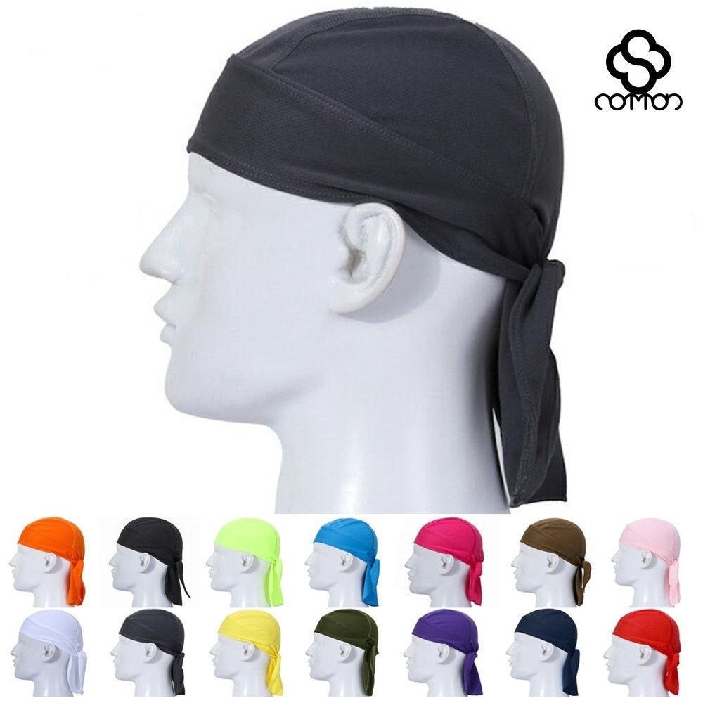 Reliable Must 16 Color Adjustable Fitted Tied Mens Womens Pure Hat Biker Motorcycle Bandana Head Wrap Multi Durable - Image 3