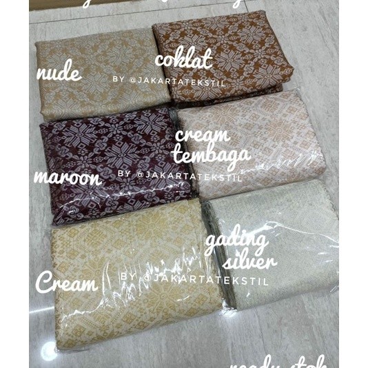 Durable Essential Bakal/tanjak songket semi palembang Meter (Price per 0.5meter) Multi Premium - Image 4