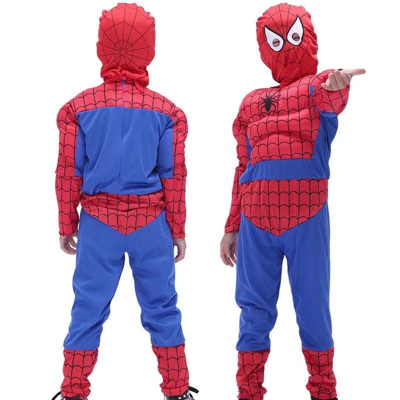 Purpose Durable Congme Superhero Muscle Costume Kid 3D Captain America Spiderman Batman Ironman Thor Hulk Cosplay Jum... - Image 2