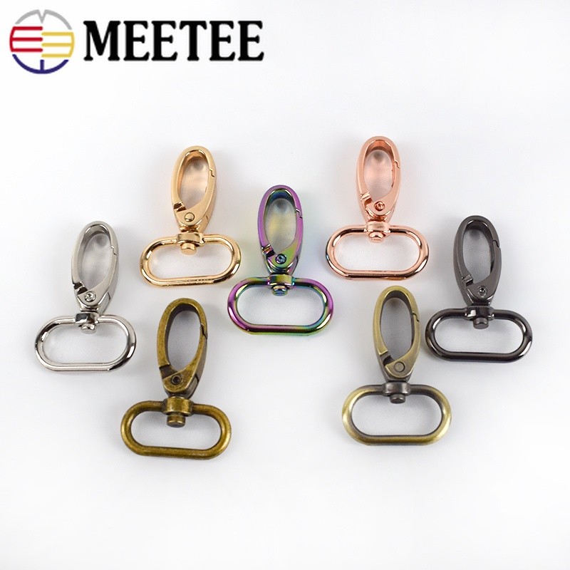 Portable Travel 2Pcs Metal Lobster Swivel Hook Clasp Keychain Cangkuk Beg Tali Bag Strap Connect Buckle Chic Trendy - Image 3