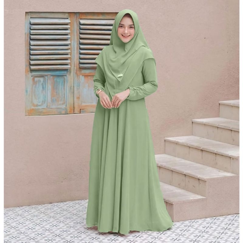 Reliable Essential Gamis SYARI JILBAB 2layer SIZE M L XL XXL XXXL 4XL SET POLOS MAXI DRESS Party Latest PREMIUM Quali... - Image 4