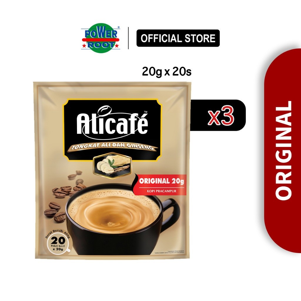 Alicafe Tongkat Ali & Ginseng Original (20g x 20 Sachets/3 Packs)