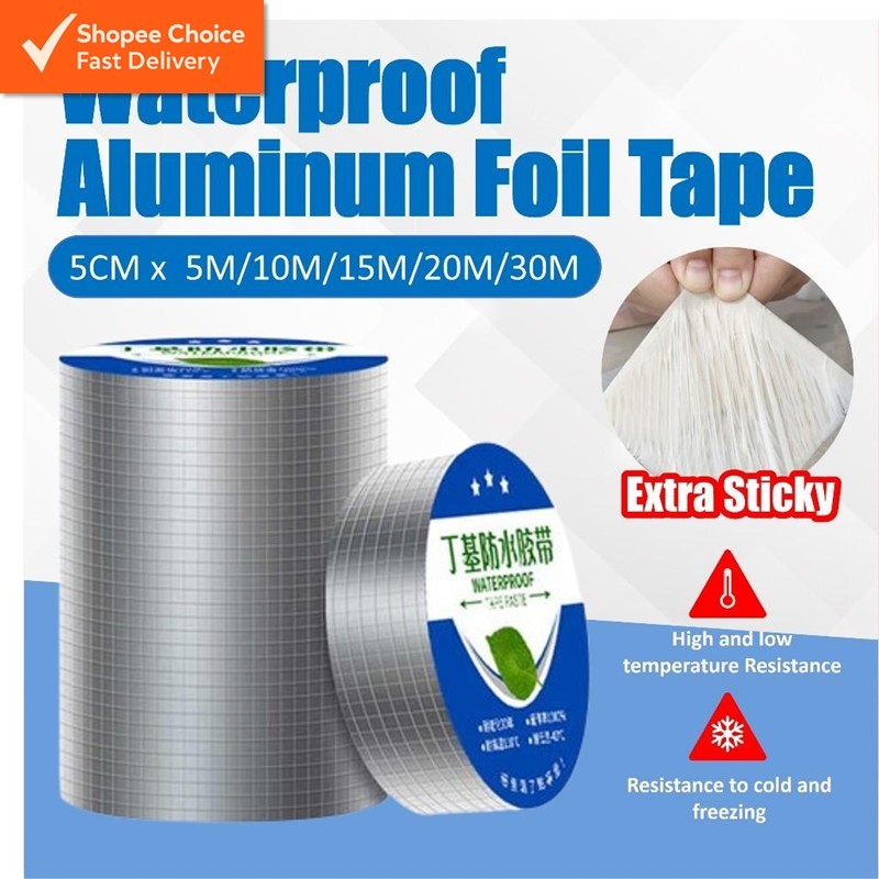 Waterproof Aluminum Foil Tape - Anti-Friction, Super Strong Adhesive Repair Tape for All Surfaces