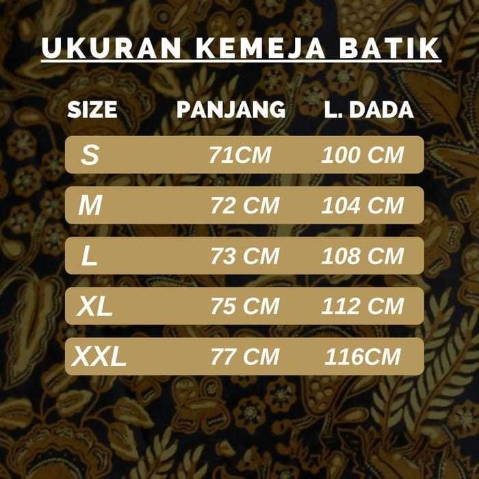 Must Durable kemeja batik pria modern slim fit baju atasan lengan panjang kasual kerja cowok warna navy Quality - Image 3