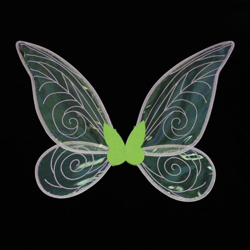 Kids Girls Green Tinker Bell Dress for Fairy Elfin Cosplay Halloween Peter Pan Costume Wings Wig Tulle Tutu Dress for Ba