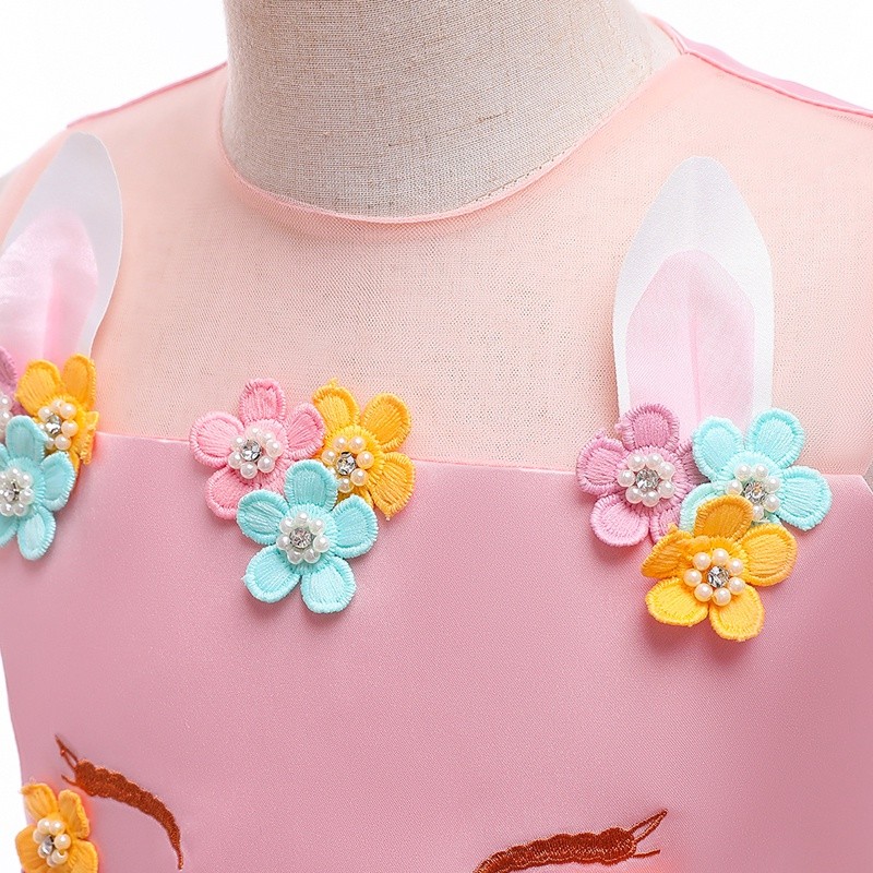 Reliable Have MQATZ Colorful Christmas Kids Unicorn Dress Baby Girl Children Costume Cosplay Party Flower Princess Dr... - Image 2