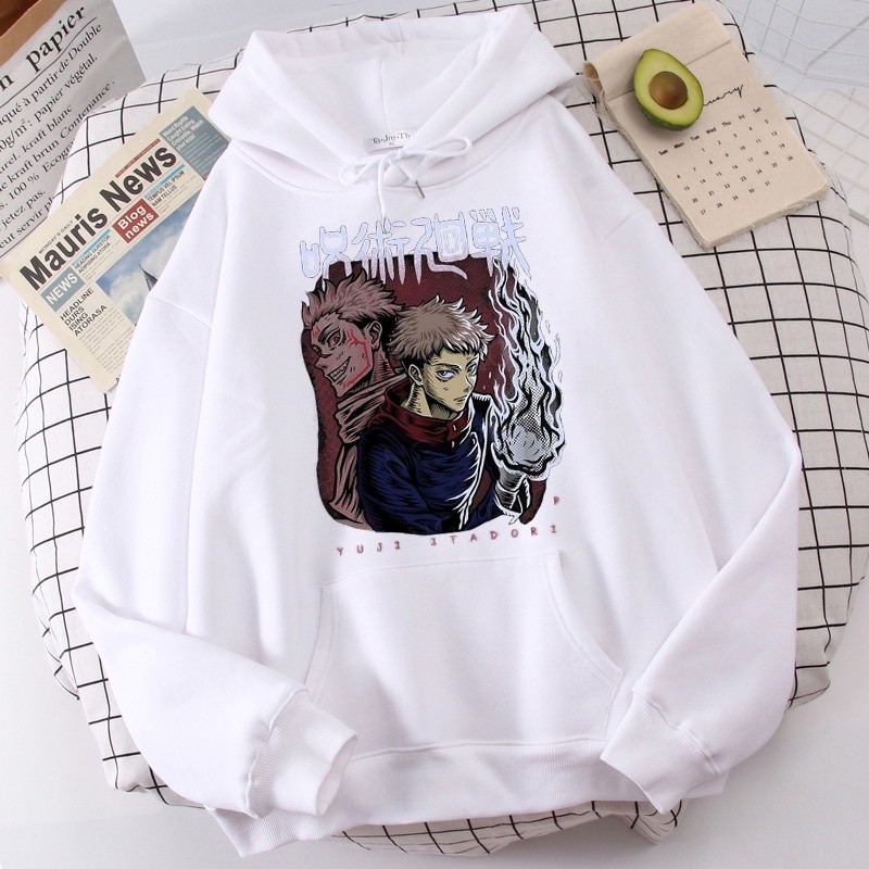 Have Multi Unisex Japanese Anime Jujutsu Kaisen Hoodies Men Yuji Itadori Cartoon Sweatshirts Kawaii Gojo Satoru Graph... - Image 2