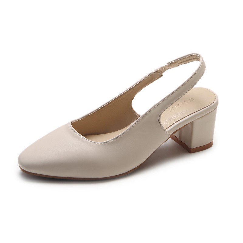 Breathable Walking MAY Retro High Heels Soft Square Toe Women Shoes Ainna Fitness - Image 4